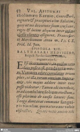 Epistola XIX.