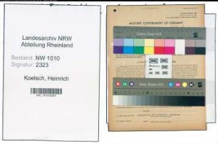 Entnazifizierung Heinrich Koelsch , geb. 18.03.1898 (Staedt.Angestellter)