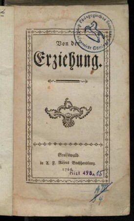 Von der Erziehung