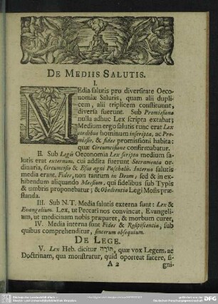 De Mediis Salutis