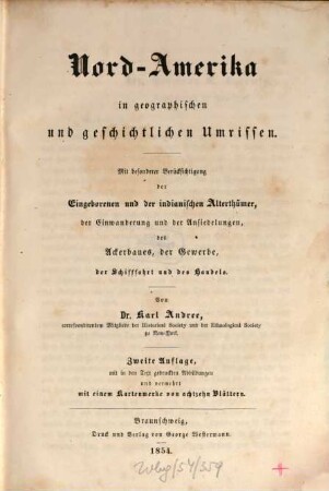 Nord-Amerika in geographischen und geschichtlichen Umrissen, I