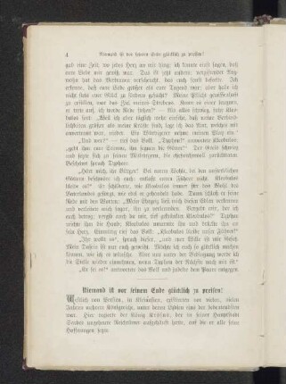 Niemand ist vor seinem Ende glücklich zu preisen!