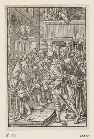 Christus vor Herodes, Blatt 5 der Folge "Leiden Christi"