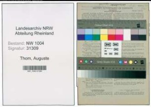 Entnazifizierung Auguste Thom , geb. 14.03.1878 ()