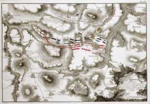 WHK 24 Deutscher Siebenjähriger Krieg 1756-1763: Plan der Schlacht bei Kolin zwischen der siegreichen kaiserlichen Armee unter Feldmarschall von Daun und dem König von Preußen, 18. Juni 1757