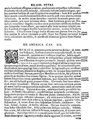 De America Cap. IIII.