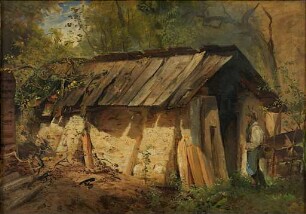 Hütte im Sonnenschein