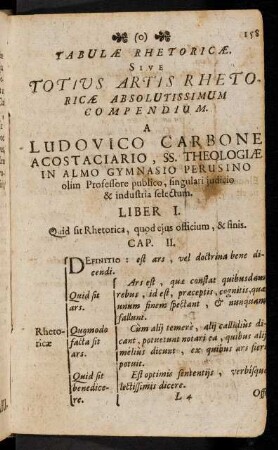 158-235, Tabulae Rhetoricae.
