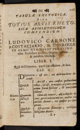 158-235, Tabulae Rhetoricae.