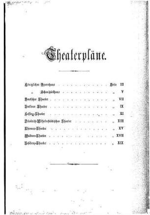Theaterpläne