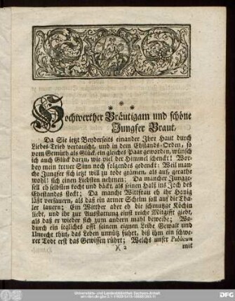 Hochwerther Bräutigam und schöne Jungfer Braut,