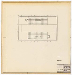 Hochschulbibliothek, Karlsruhe Neubau: Dachaufsicht, 1:100