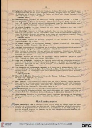 Musikinstrumente (Nr. 443-458)