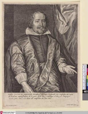 Josse de Hertoge [Porträt des Politikers Josse de Hertoge; Joost de Hertoghe; Portret van Joost de Hertoghe]