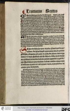 Postquam Petrus Hyspanus determinavit de fallacijs in dictione hic consequenter determinat de fallacijs extra dictionem.