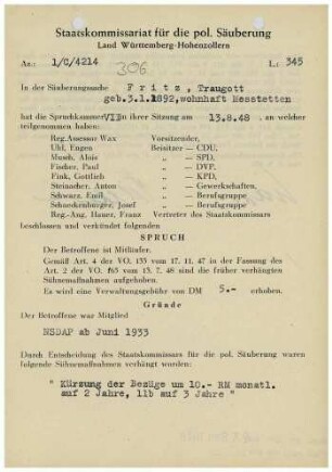 Fritz, Traugott