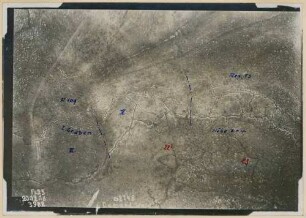 Foto des Geländes am Camard-Wald nordwestlich von Esnes-en-Argonne (Luftbild)