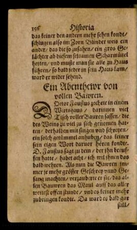 Ein Abenthewr von vollen Bawren.