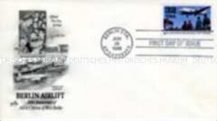 Ersttagsbrief mit Sonderbriefmarke und Stempel zum 50. Jahrestag der Luftbrücke - Nachlass