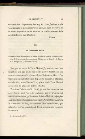 IX. Le Landgrave au Roi (5 décembre 1602)