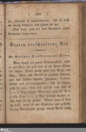 Braten verschiedener Art