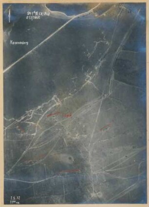 Foto der Stellungen nordöstlich von Beaurieux (Luftbild)