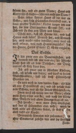Das Sechste.