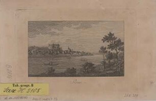 Ansicht von Pirna, Kupferstich, um 1810 : Pirna. - [S.l.] , [um 1810]. - 1 Kunstbl. : Kupferst. ; 13 x 8 cm