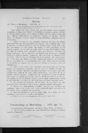Versammlung zu Marienburg. - 1425 Apr. 14.