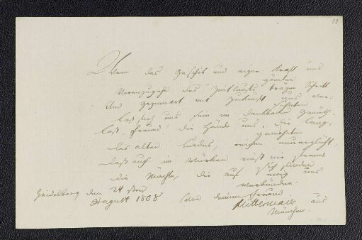 Karl Joseph Anton Mittermaier. – Heidelberg, 24.08.1808