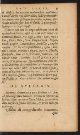 De Syllabis.