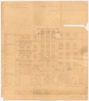 Siedlung Haeselerstraße, Berlin-Charlottenburg: Block 12, Haeselerstraße 24-28/Soorstraße 77-79: Ansicht Haeselerstraße 1:50