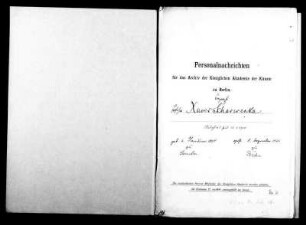Scharwenka, Xaver Franz - Komponist 1900 - Januar - 13