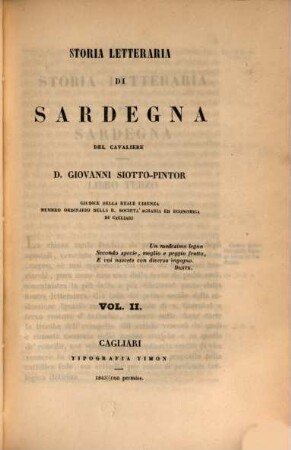 Storia Letteraria Di Sardegna, 2