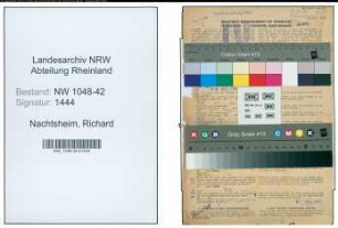 Entnazifizierung Richard Nachtsheim , geb. 21.03.1904 (Kassierer)