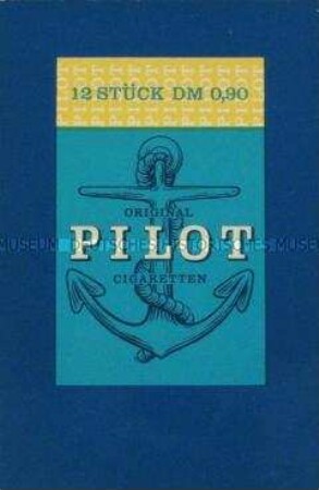 Werbeschild für "Pilot"-Zigaretten