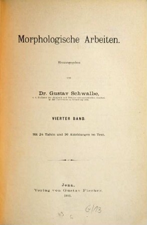 Morphologische Arbeiten. 4. 1895