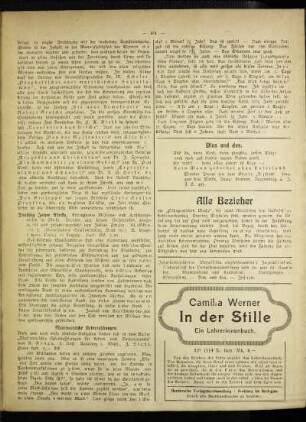 [Und du, mein Kind, mein jüngstes] : [Dies und das]
