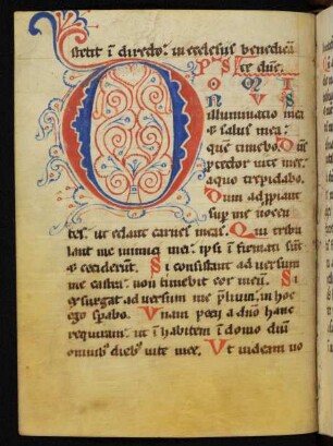 Fleuronnée-Initiale D, gespalten (Ps 26)
