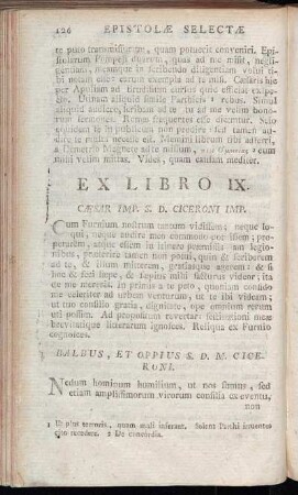 Ex Libro IX. ad Att. - Ex Libro XVI. ad Att.