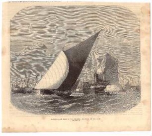 Sailing-Barge race on the Thames: Rounding at the Nore
