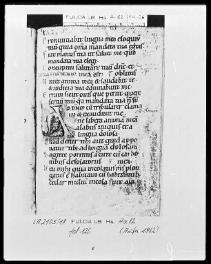 Psalterium cum Canticis — Initiale A, Folio 126recto