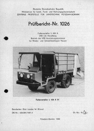 Futterverteiler L 450 A