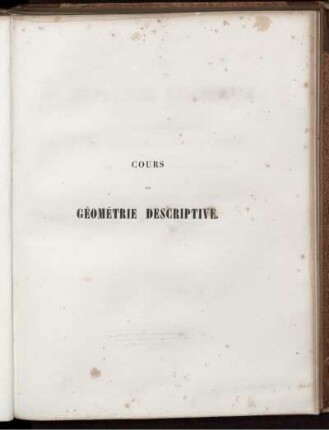 Atlas 2: Cours de géométrie descriptive. Atlas 2