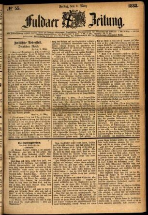 Ausgabe vom Freitag, den 09. März 1883.