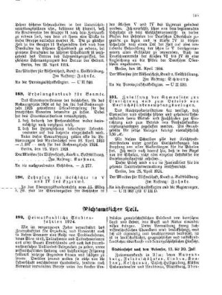 Heimatkundliche Studienfahrten 1924 : [Nichtamtlicher Teil]