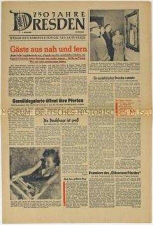 Sonderdruck zum 750-jährigen Jubiläum der Stadt Dresden