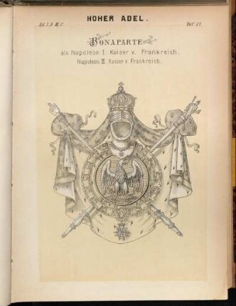 Taf. 57. Bonaparte als Napoleon I. Kaiser v. Frankreich. Napoleon III. Kaiser v. Frankreich.