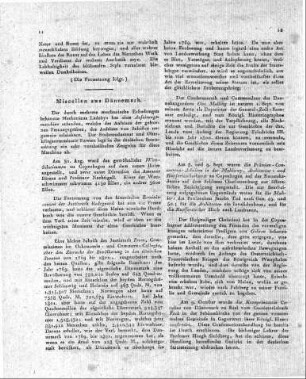 Miscellen aus Dännemark.
