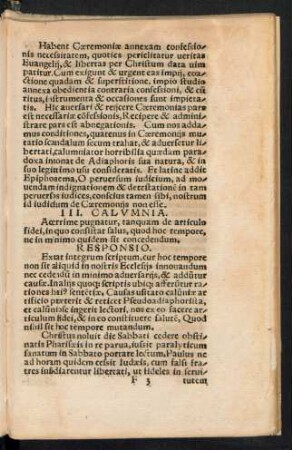 III. Calumnia.
